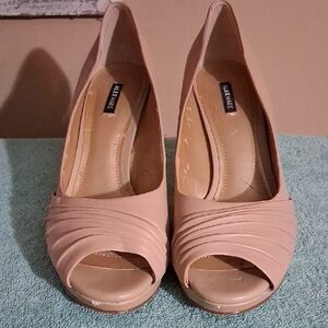 Alex Marie Blush Peep Toe Heels